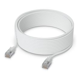 Ubiquiti UACC-Cable-Patch-EL-C6A-12M-W Cable de Parcheo Ethernet Cat6a 12m RJ-45 Blanco, Blindado, 10 GbE, Compatible con PoE++ (4PPoE)