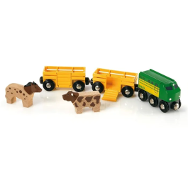 Brio World 33404 Tren de Animales de Granja con Rampa para Niños a partir de 3 Años