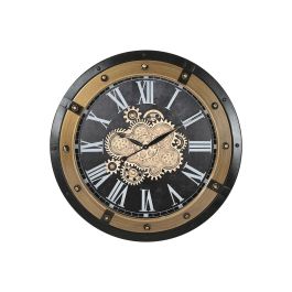 DKD Home Decor Reloj de Pared Loft Hierro Dorado y Negro 80x80x8.5 cm Funciona con 3 Pilas AA Precio: 151.50000052. SKU: B13454R63X