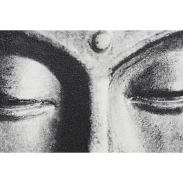 DKD Home Decor Cuadro Decorativo Oriental Buda Gris Negro de Poliestireno y Lienzo 93x62.5x4.5 cm (2 Unidades)