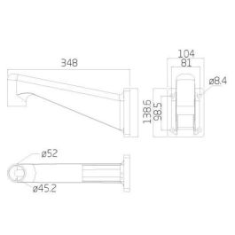 Ernitec Soporte de Pared Cuello de Cisne para Cámaras PTZ Orion