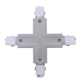 Conector + Carril Trifásico Plata Conector + Carril Trifásico Plata