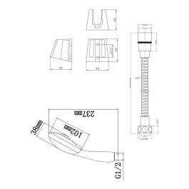 Rousseau Stop'o Chrome Manguera Ducha Combinada 3 Chorros (Lluvia, Masaje, Tónico), Antical, Ahorro Agua, Extensible 1.5-2m