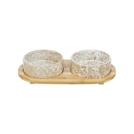 Comedero para Perro Trixie Blanco Marrón claro Bambú Precio: 28.99000038. SKU: B1D383TW9R