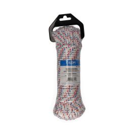 Edm Cuerda trenzada blanca con pintas nylon, 6 mm x 25 m, tricolor