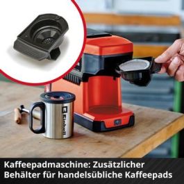 Einhell TE-CF 18 Li solo Cafetera de filtro de 0,24 L con batería recargable, fácil de usar, Negro/Rojo