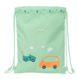 Bolsa Mochila con Cuerdas Safta Coches Verde 26 x 34 x 1 cm