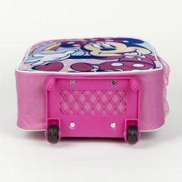 Cerdá Mochila Infantil Trolley Escolar Minnie Rosa 25x28x10 cm para Niños +3 Años