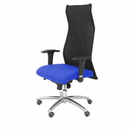 Piqueras y Crespo Sillón Sahuco Bali Azul con Mecanismo Sincro, Asiento en Tejido Bali y Respaldo de Malla - 13SBALI229 Piqueras y Crespo Sillón Sahuco Bali Azul con Mecanismo Sincro, Asiento en Tejido Bali y Respaldo de Malla - 13SBALI229