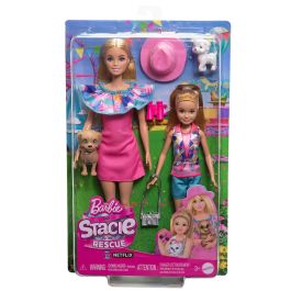 Barbie HRM09 Pack 2 Muñecas Barbie y Stacie Al Rescate con Ropa de Verano de la Película