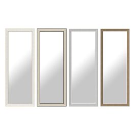 Espejo de pared DKD Home Decor Blanco Marrón Gris oscuro 36 x 2 x 95,5 cm (4 Unidades)