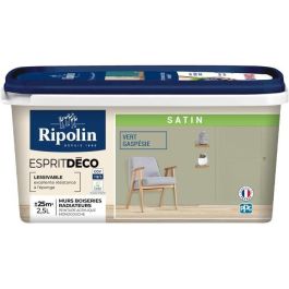 Pintura al alcohol decorativa multisoporte - RIPOLIN - 445877 - Verde Gaspesie - Satinada - 2,5 L Precio: 80.4650004598. SKU: B19FXTGCKW