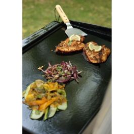 Finesta Gas Plancha 2 Quemadores de acero inoxidable - Encendido integrado - Tanque de acero - 66x56 Superficie de cocción