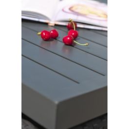 Conjunto de comedor de jardín empotrado - Negro - Mimbre de resina y bandeja de aluminio - 8 plazas - PVC-8-ALU-N - DCB GARDEN