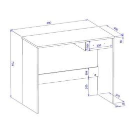 Escritorio Fritz 30 - Tablero de partículas - Decoración roble Sonoma - 89 x 74 x 40 cm