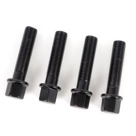 Omp OMPS09661401 Juego de 4 Tornillos M14x1.5 Plano Largo 48 mm Llave 17 Color Negro Din 10.9