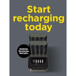 GP ReCyko Pro-Charger Dock P461 con 2 Cargadores Pro + 8 Pilas Recargables AA Pro Photoflash