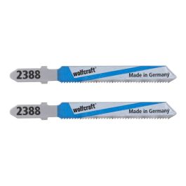 Wolfcraft Hoja de sierra de calar bimetal 75 mm vástago t, 2 uds para acero inoxidable, chapa de acero, metal no férreo