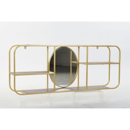 DKD Home Decor Espejo Dorado Marron con Estantería 18 x 40 x 100 cm