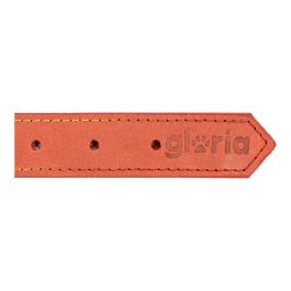 Gloria Collar Oasis Rojo 45 cm X 18 mm de Piel Nobuck con Doble Capa y Costura Reforzada
