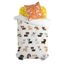 Juego de funda nórdica HappyFriday Mr Fox Dogs Multicolor Cama de 80 2 Piezas Precio: 46.49999992. SKU: B15482PZ73