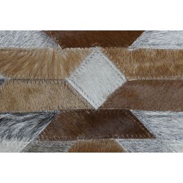 DKD Home Decor Cojin Colonial Camel Gris Piel Poliester 40 x 40 x 10 cm (2 Unidades)