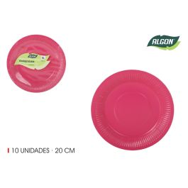 Set de 10 platos de cartón fucsia Algon 20 cm (24 Unidades) Precio: 13.59000005. SKU: B136BGJCXG