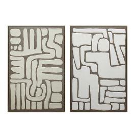 DKD Home Decor Cuadro Decorativo Abstracto Scandi Blanco Beige 90x60x3 cm, de Lienzo y PS, Juego de 2 Unidades Precio: 59.95000055. SKU: B16TWCXJTM