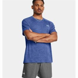 Camiseta de Manga Corta Hombre Under Armour Tech Textured Ss Azul oscuro XL