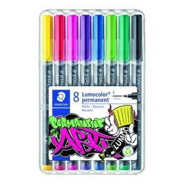 Staedtler Rotulador Lumocolor permanente 318, punta fina 0.6 mm, estuche de 8 unidades colores surtidos Precio: 12.79000008. SKU: B15QAQ9VYJ