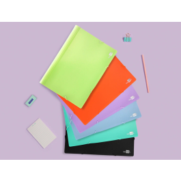 Liderpapel Clasificador Fuelle Polipropileno DIN A4 Amarillo Fluor Opaco 13 Departamentos