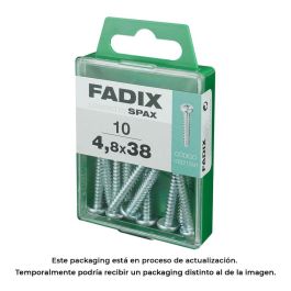 Caja m 10 unid. tornillo rosca chapa cr cinc 4,8x38mm fadix