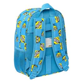 Mochila Escolar Minions Minionstatic Azul 26 x 34 x 11 cm