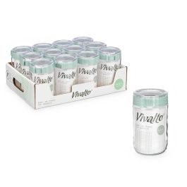 Bote Tapa Verde Vivalto 660 ml - 9.5x15x9 cm, Cristal y Plástico (12 Unidades) Bote Tapa Verde Vivalto 660 ml - 9.5x15x9 cm, Cristal y Plástico (12 Unidades)