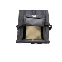 Gloria Bolso de Transporte Plegable para Perro Gato con Paneles Transpirables 52x30x30 cm Negro Poliéster hasta 6kg