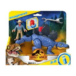 FISHER - PRICE IMAGINEXT - Jurassic World - Stegosaurus And Character - Figura de acción de 1.ª edad - 3 años y más