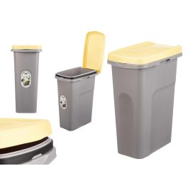 Papelera Con Sujecion Bolsa 25L Amarilla Stefanplast 24X51CM (6 Unidades)