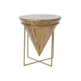 DKD Home Decor Mesita Auxiliar Moderna de Madera Mango y Metal, colores Natural y Dorado, 40x40x45 cm (Ancho x Fondo x Alto) Precio: 143.88999955. SKU: S3023442