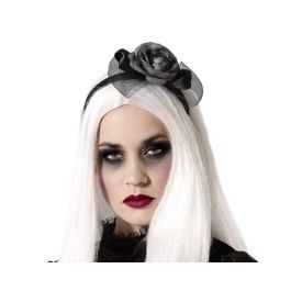 Diadema Halloween Rosa Negra con Tul - Estilo Gótico para Novia Cadáver, Vampiresa o Dama de la Noche Precio: 1.79000019. SKU: S1131279