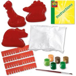 Ses Creative SES01406 Kit de Moldeo y Pintura de Dinosaurios