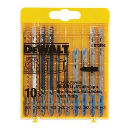 Dewalt Dt2294 - qz Hojas de sierra de calar para madera y metal, set de 10 unidades (equivalentes Bosch T101B, T119BO, T127D, T111C, T118A)
