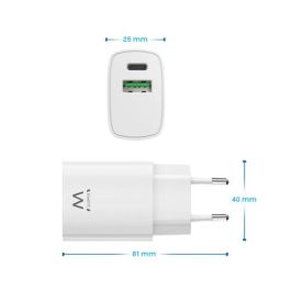 Cargador portátil Ewent EW1321 Blanco 20 W