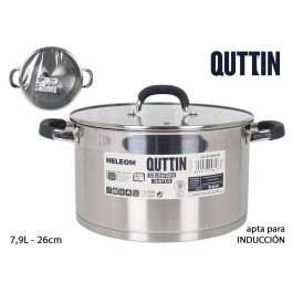 Quttin Olla de Acero Inoxidable 26 cm 7.9 Litros con Tapa (2 Unidades) Precio: 58.49999947. SKU: S2210732