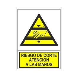 DUVER 396 Señal Adhesiva de Seguridad para Advertencia de Riesgo de Corte y Atención a las Manos 105x74 Precio: 1.5900005. SKU: B12G49394D