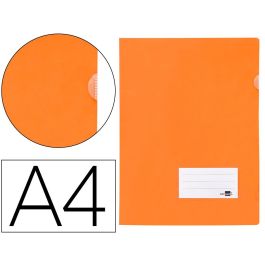 Carpeta Liderpapel Dossier A4 Uñero Naranja Fluor Opaco 10 unidades