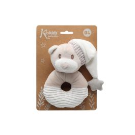 KioKids Sonajero Peluche Osito con Gorro Beige, Suave y Blandito para Bebé +0 meses, Colección Dolci Amici