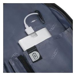 DICOTA Eco Backpack SELECT Mochila para portátil de 17.3 pulgadas, compartimento para portátil, hecha con materiales reciclados, unisex, negro