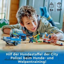 Lego Juego de Construcción City Entrenamiento Móvil Perros Policía 197 piezas, +5 años