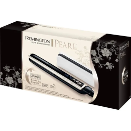 Remington S9500 Plancha de Pelo de Perlas con Recubrimiento Cerámico Ultimate, Temperatura Ajustable hasta 235°C y Pantalla Digital