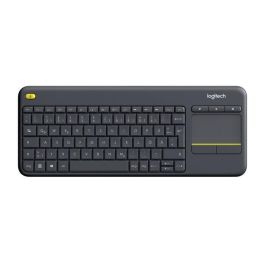 Logitech K400 Plus Teclado Táctil Inalámbrico con Touchpad USB Unifying Receiver para PC-TV, 2.4 GHz, 10m, Batería 18 meses, Negro Logitech K400 Plus Teclado Táctil Inalámbrico con Touchpad USB Unifying Receiver para PC-TV, 2.4 GHz, 10m, Batería 18 meses, Negro